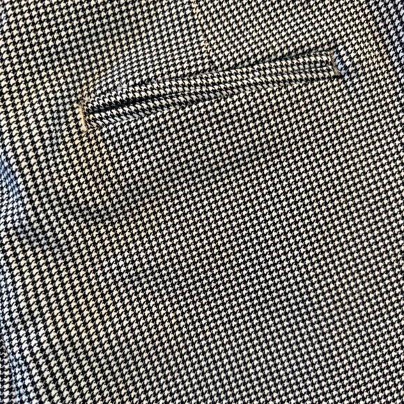 Massimo Fabbro ITALY Pull On Pants Women Sz 10 Black White Plaid Elastic Waist - Picture 4 of 6